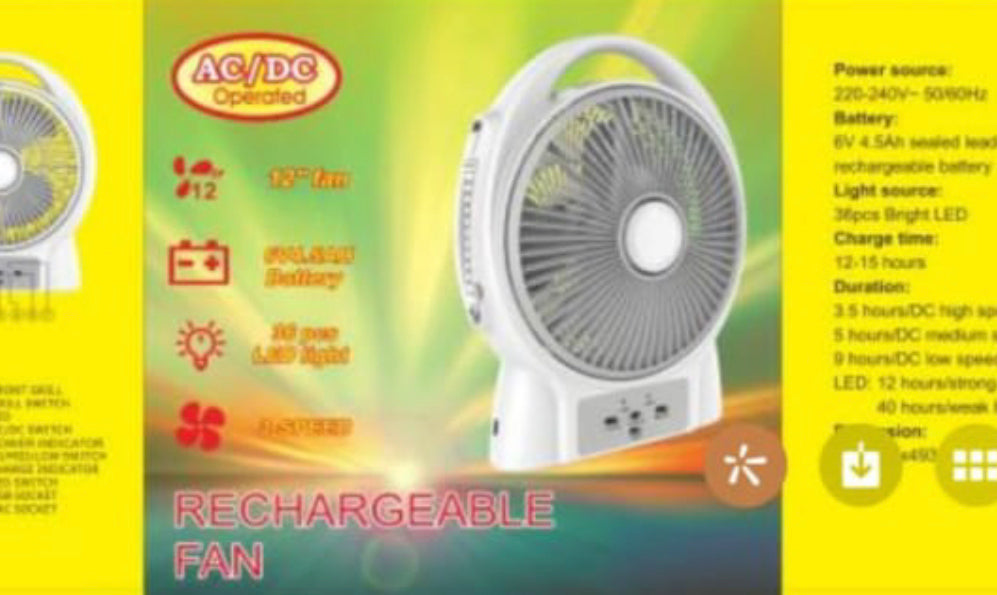 Rechargeable Fan MK3712