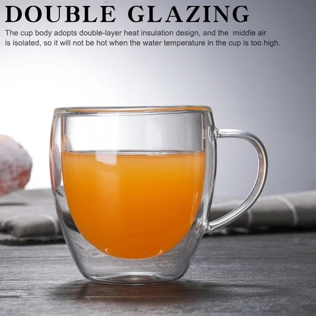 Double Wall Glass Cup 250 ml - 9 cm