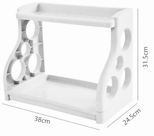 2-Tier Shelf Unit (Gray)