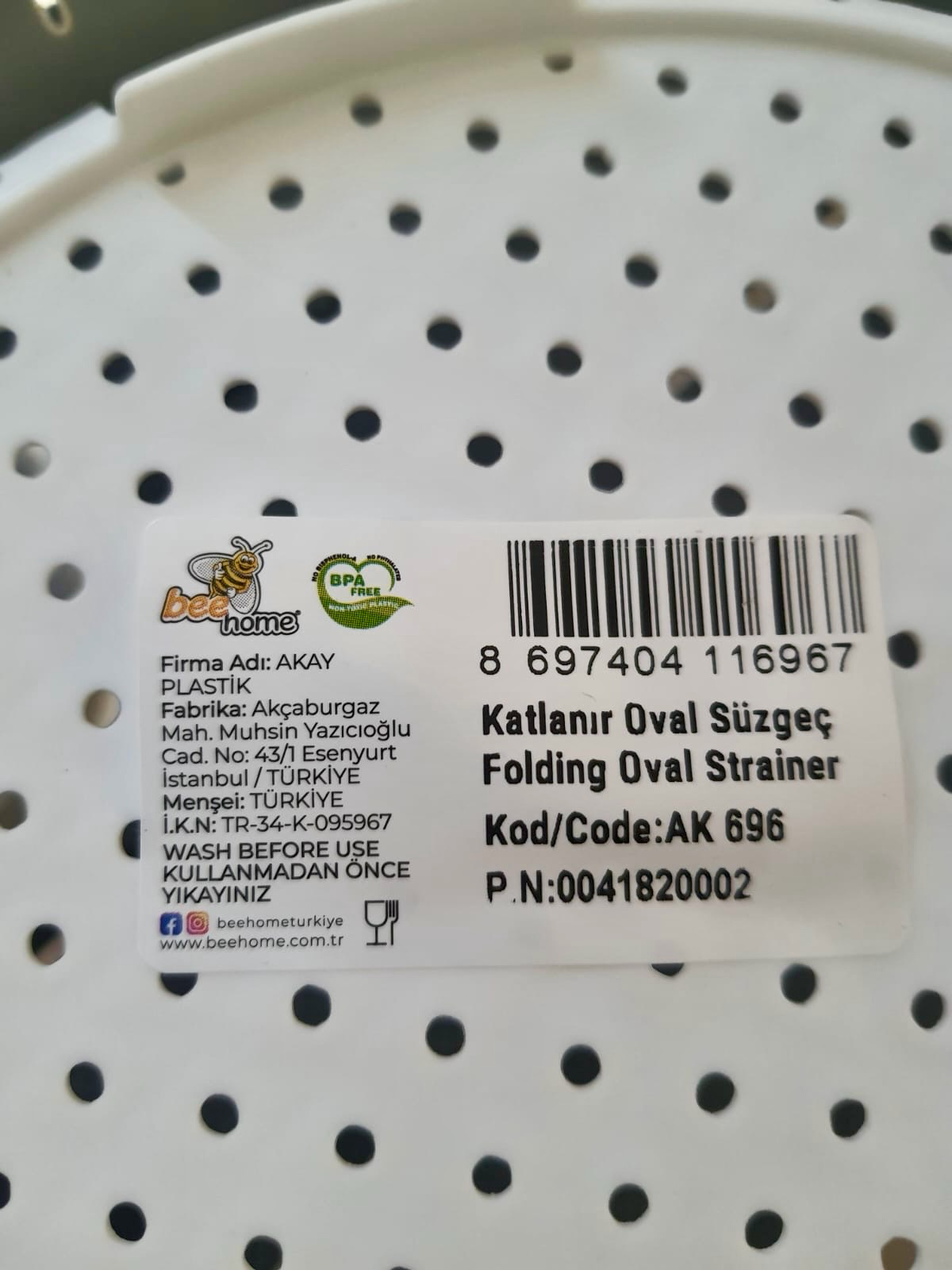 Collapsible Strainer