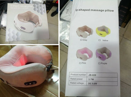 U-Shaped Massage Pillow- Pink