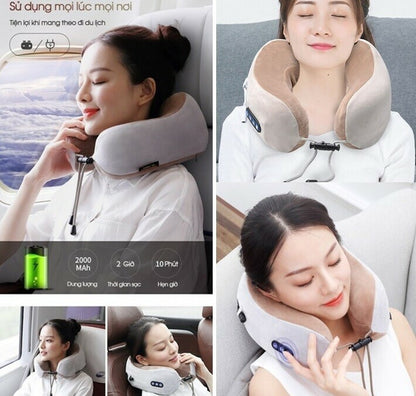 U-Shaped Massage Pillow- Pink