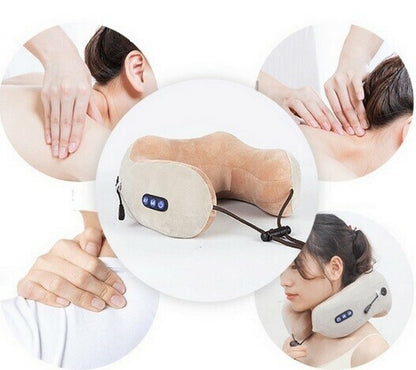 U-Shaped Massage Pillow- Pink