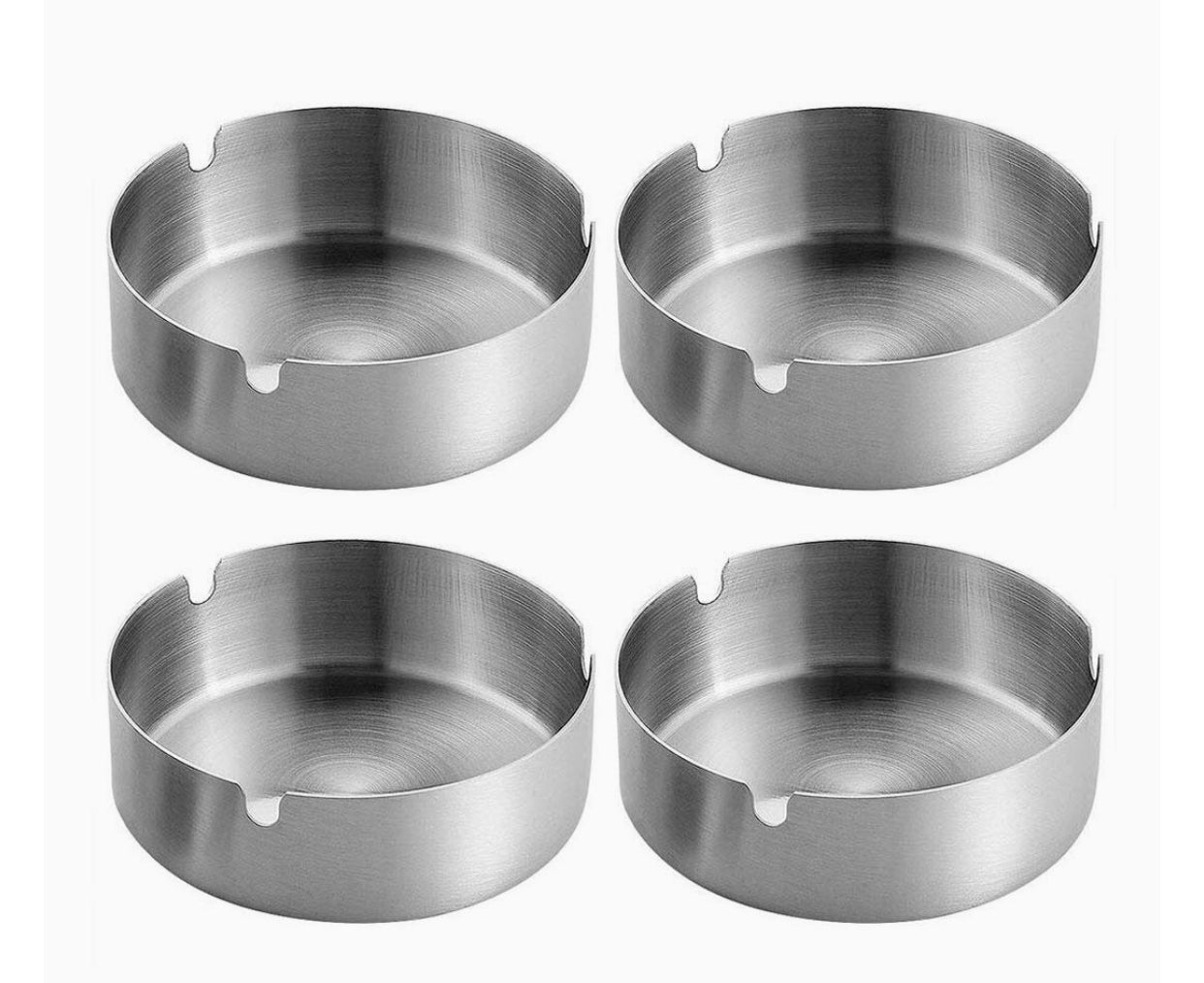 Round Silver Ashtray