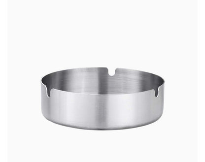 Round Silver Ashtray