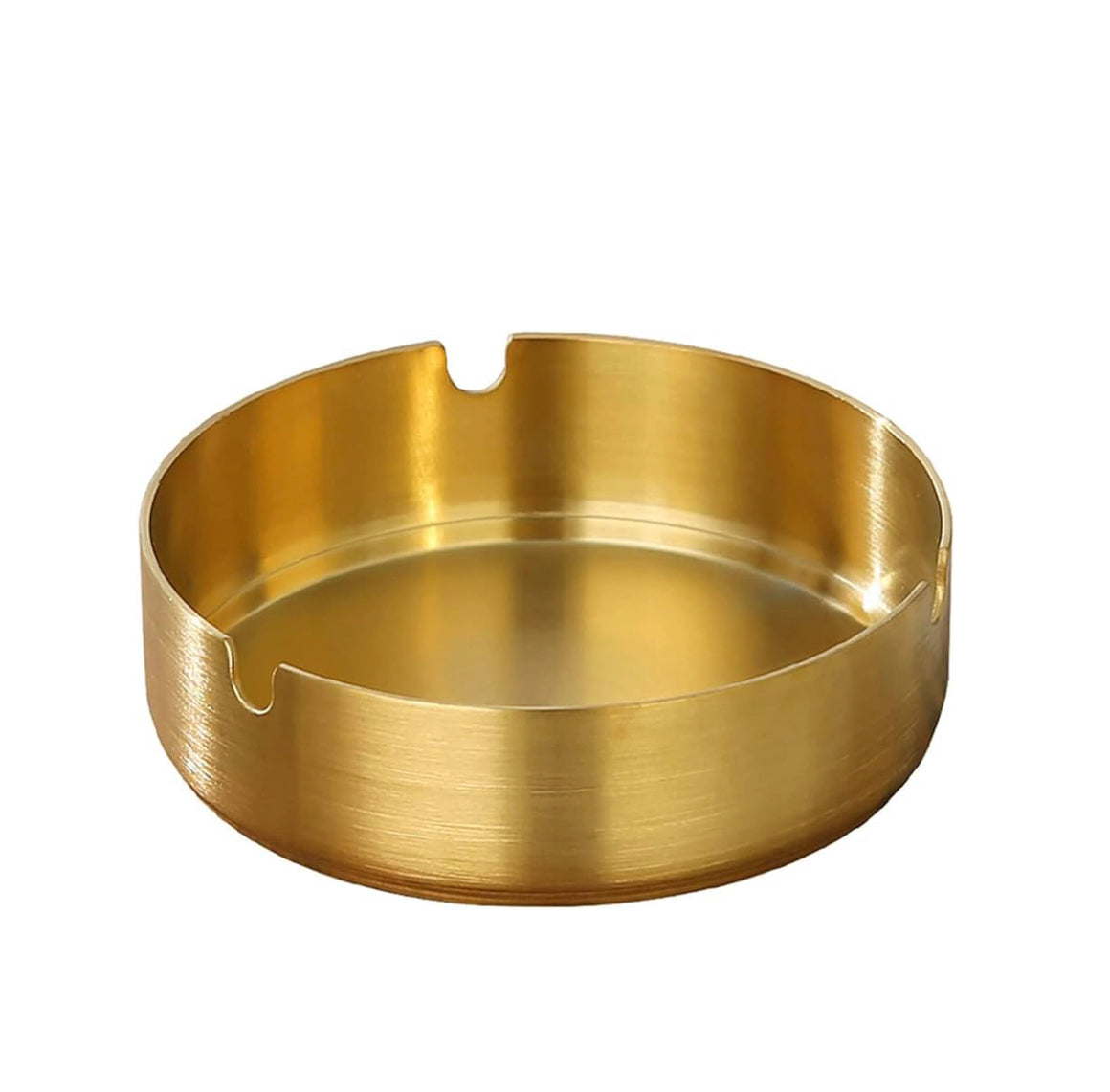 Round Golden Ashtray