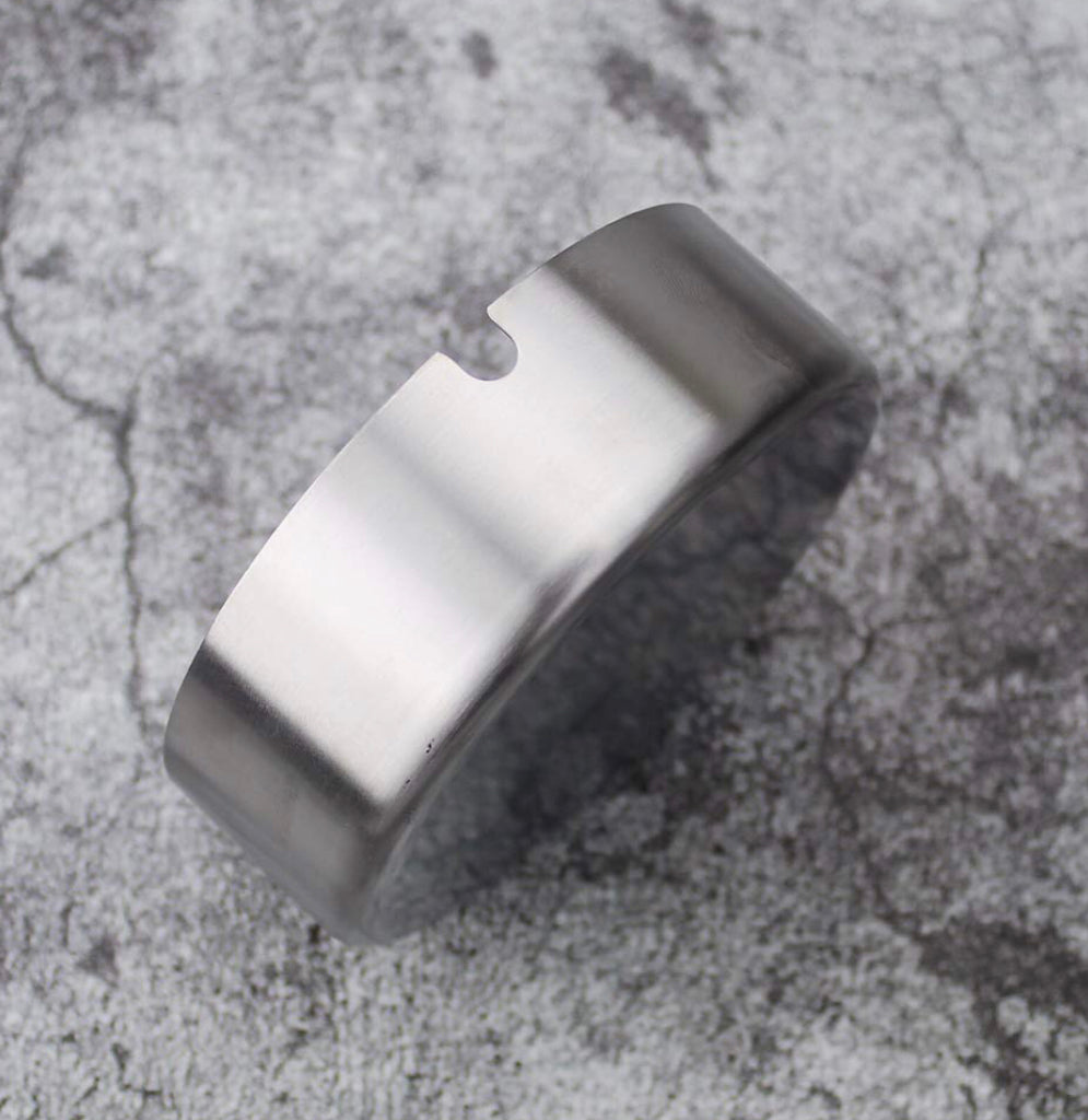 Round Silver Ashtray
