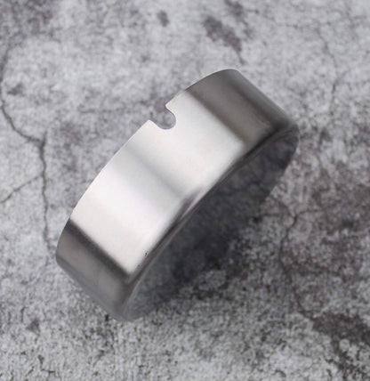 Round Silver Ashtray