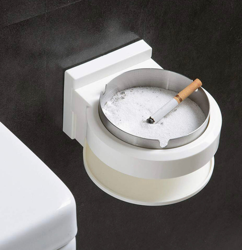 Round Silver Ashtray