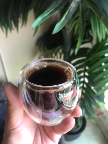 Double Wall Glass Cup 80ml X6