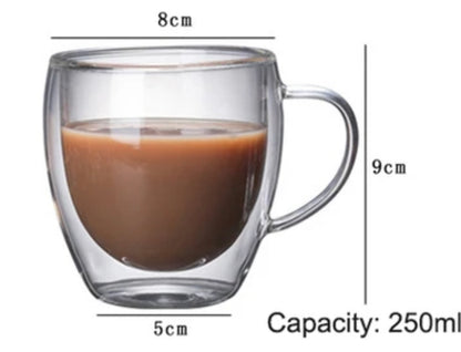 Double Wall Glass Cup 250 ml - 9 cm