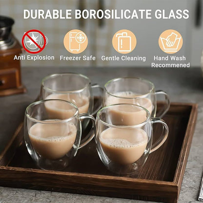 Double Wall Glass Cup 250 ml - 9 cm