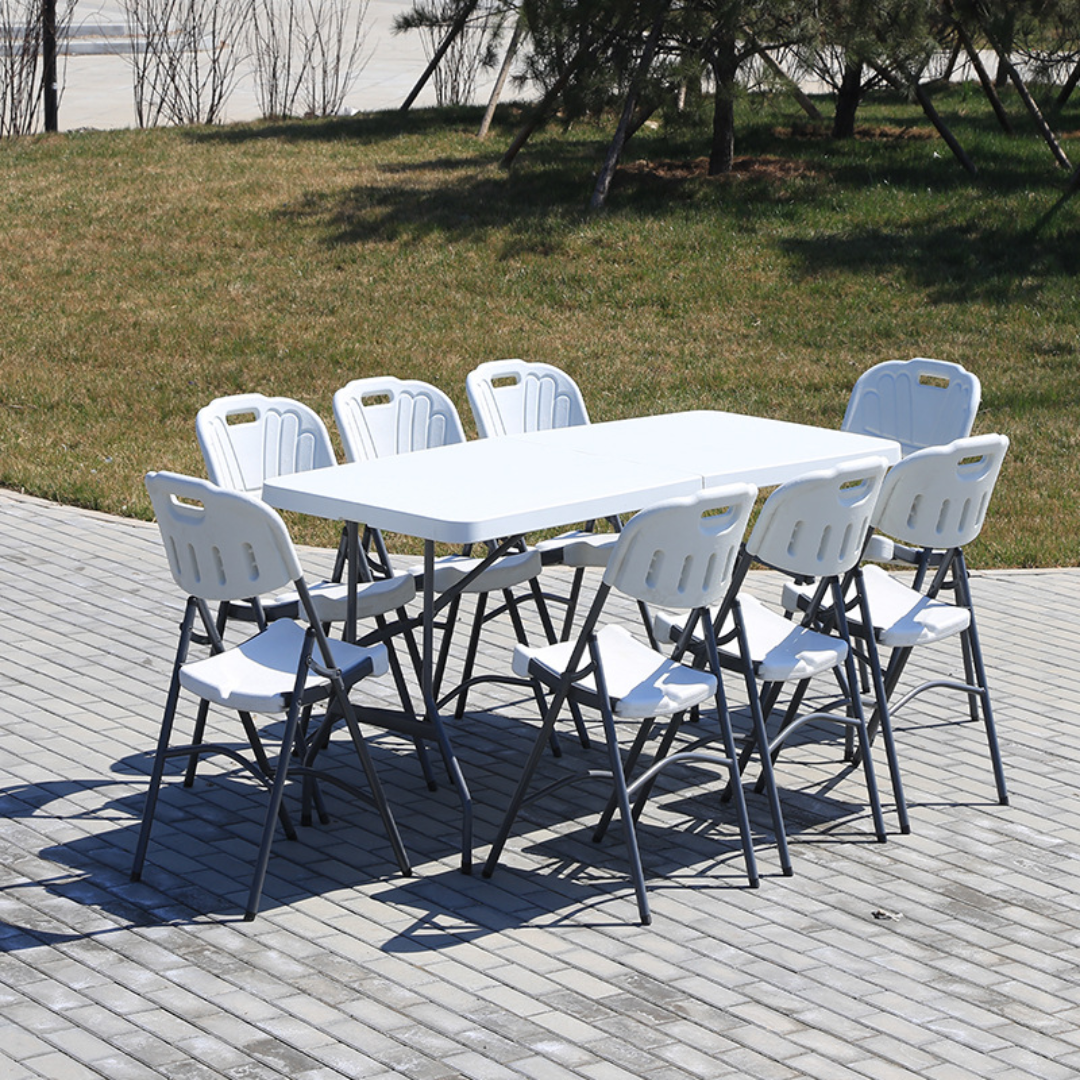 Folding Plastic Chair (Black)