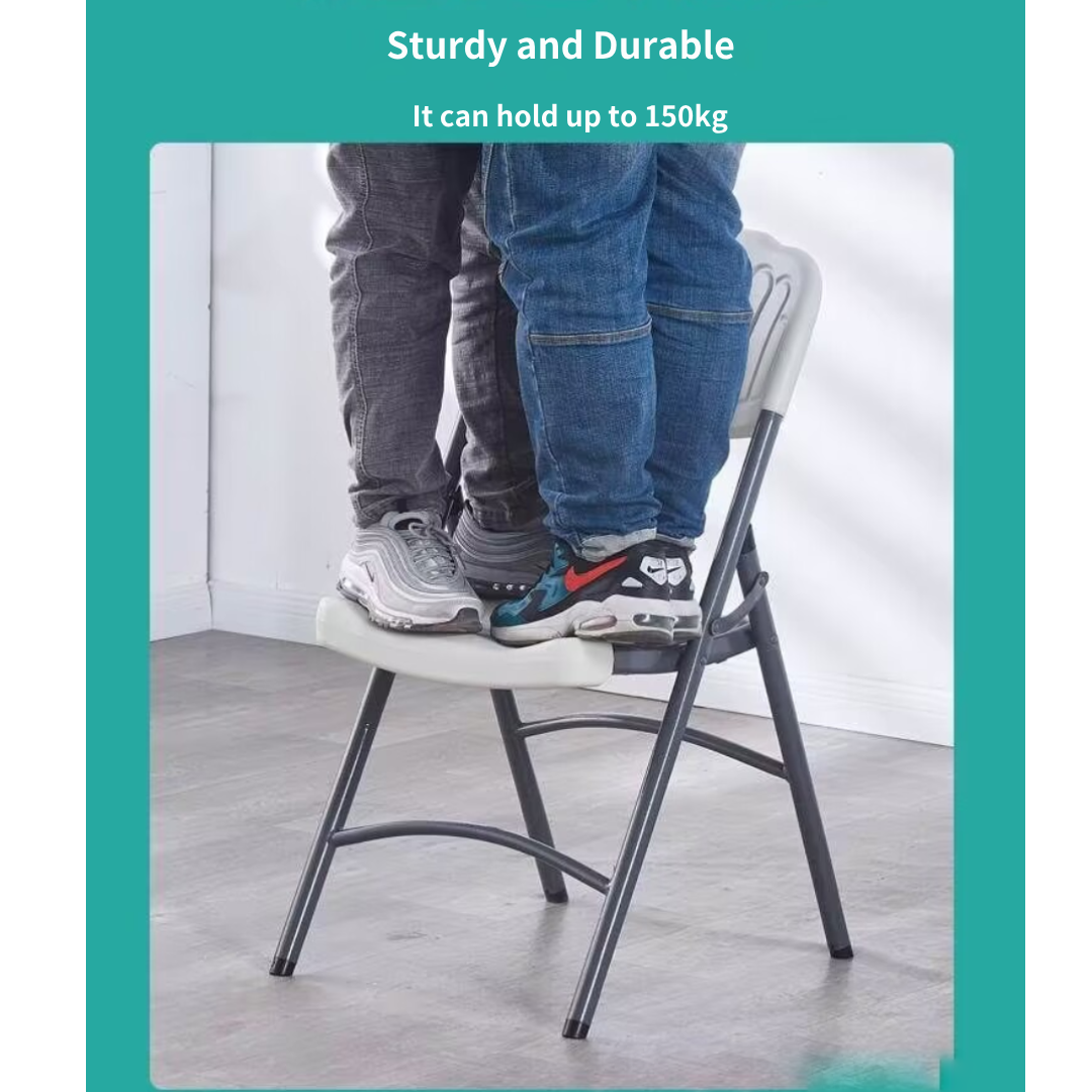 Folding Plastic Chair (Black)
