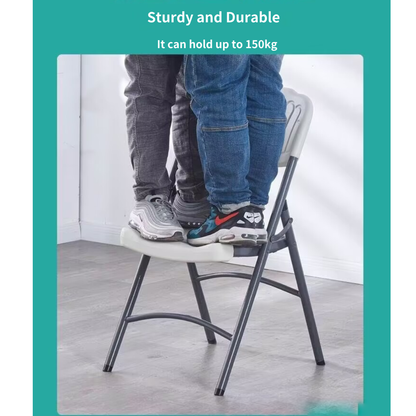 Folding Plastic Chair (Black)