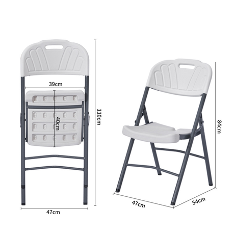 Folding Plastic Chair (Black)