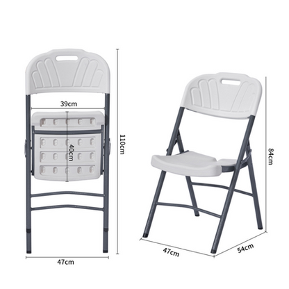 Folding Plastic Chair (Black)