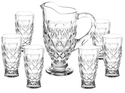 Glass Jug w/6 Cups