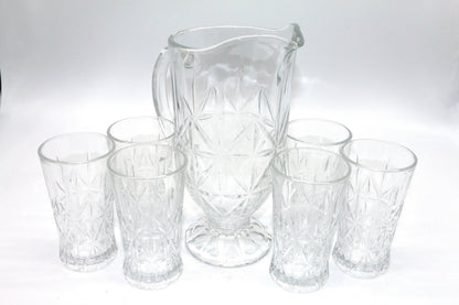Glass Jug w/6 Cups