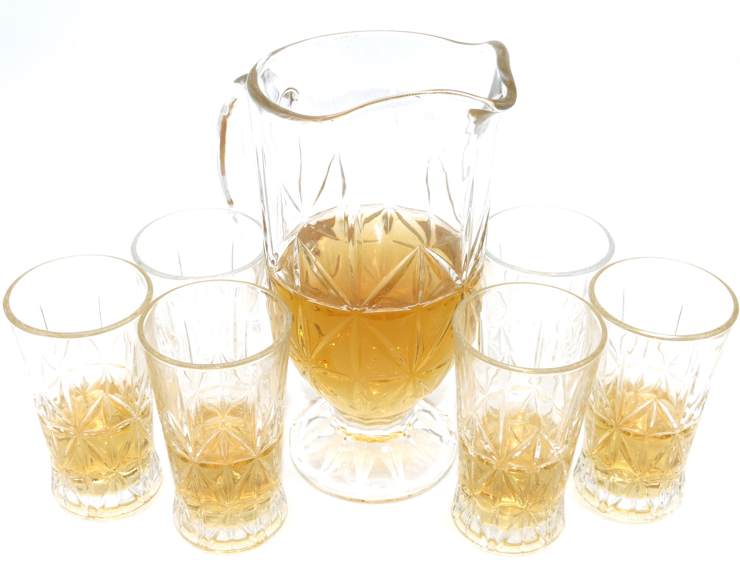 Glass Jug w/6 Cups