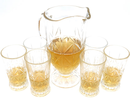 Glass Jug w/6 Cups