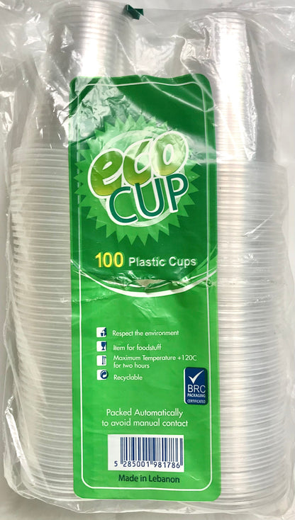 100-Pc Transparent Cups