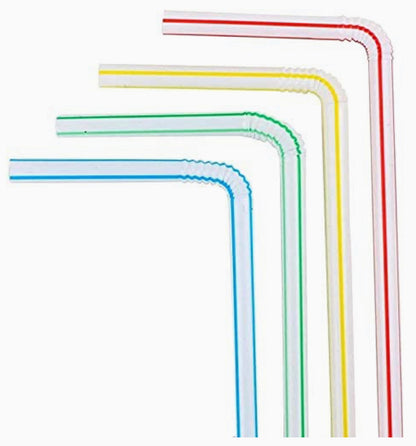 100-Pc Flexible Straws