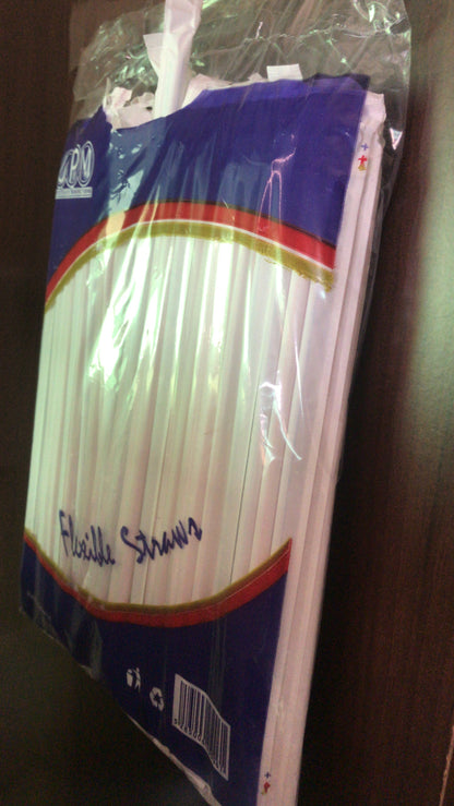100-Pc Flexible Straws