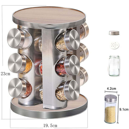 12-Jars Spice Rack