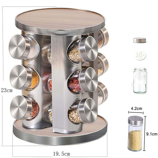 12-Jars Spice Rack