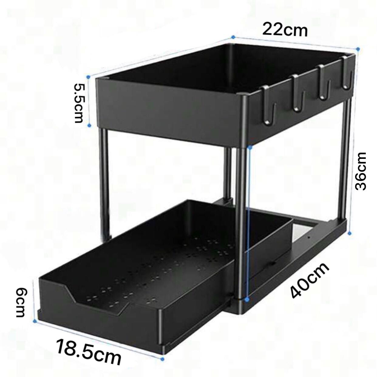 2-Tier Sliding Rack
