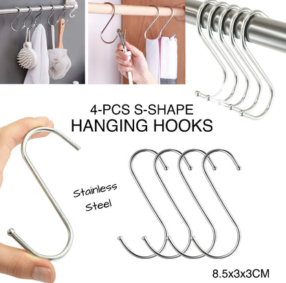 4-Pcs S-Hook