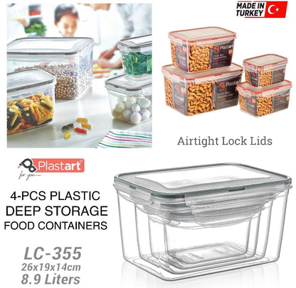 4-Pcs Deep Containers