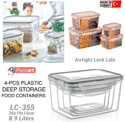 4-Pcs Deep Containers