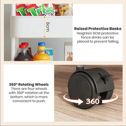 4-Tier Rack Trolley