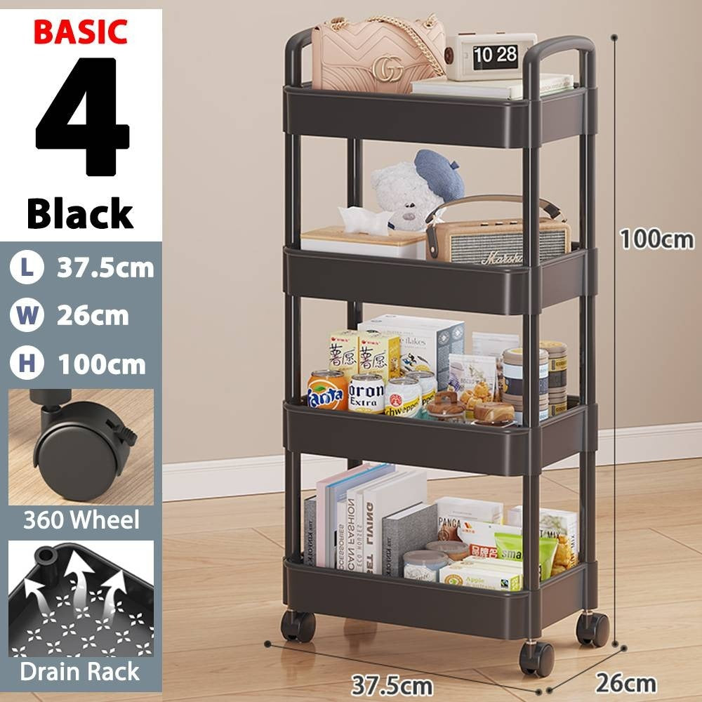 4-Tier Rack Trolley