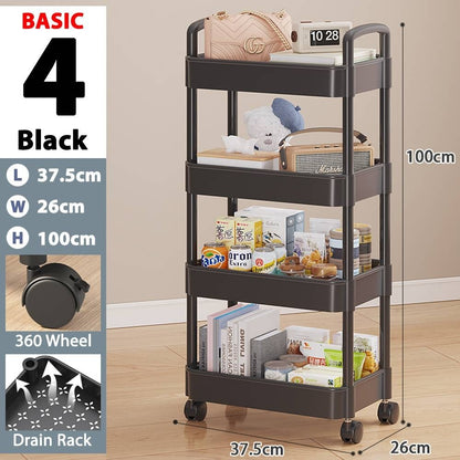 4-Tier Rack Trolley