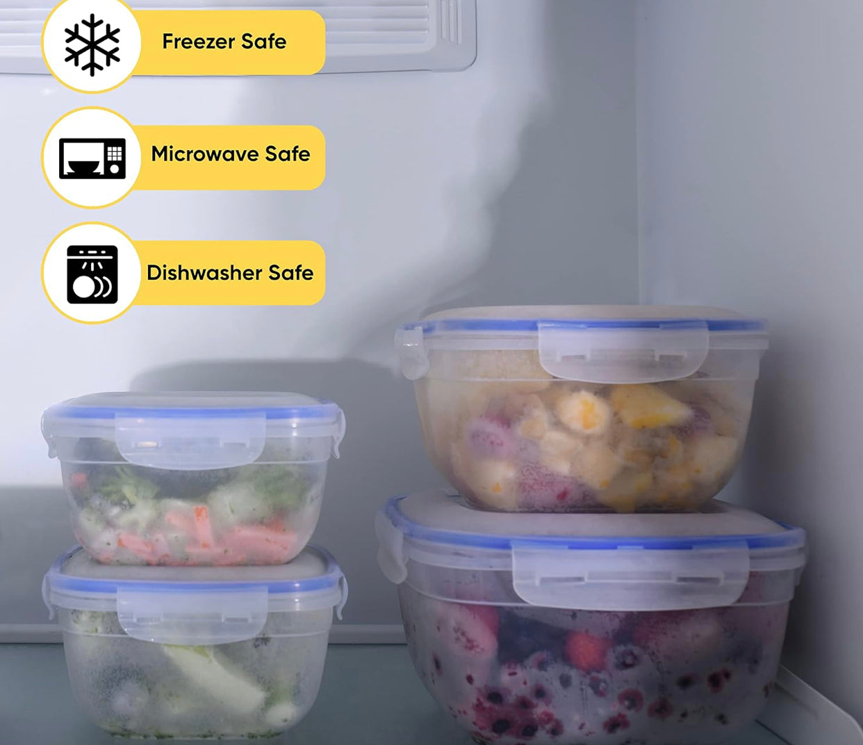 4-Pcs Square Containers (LC-305)