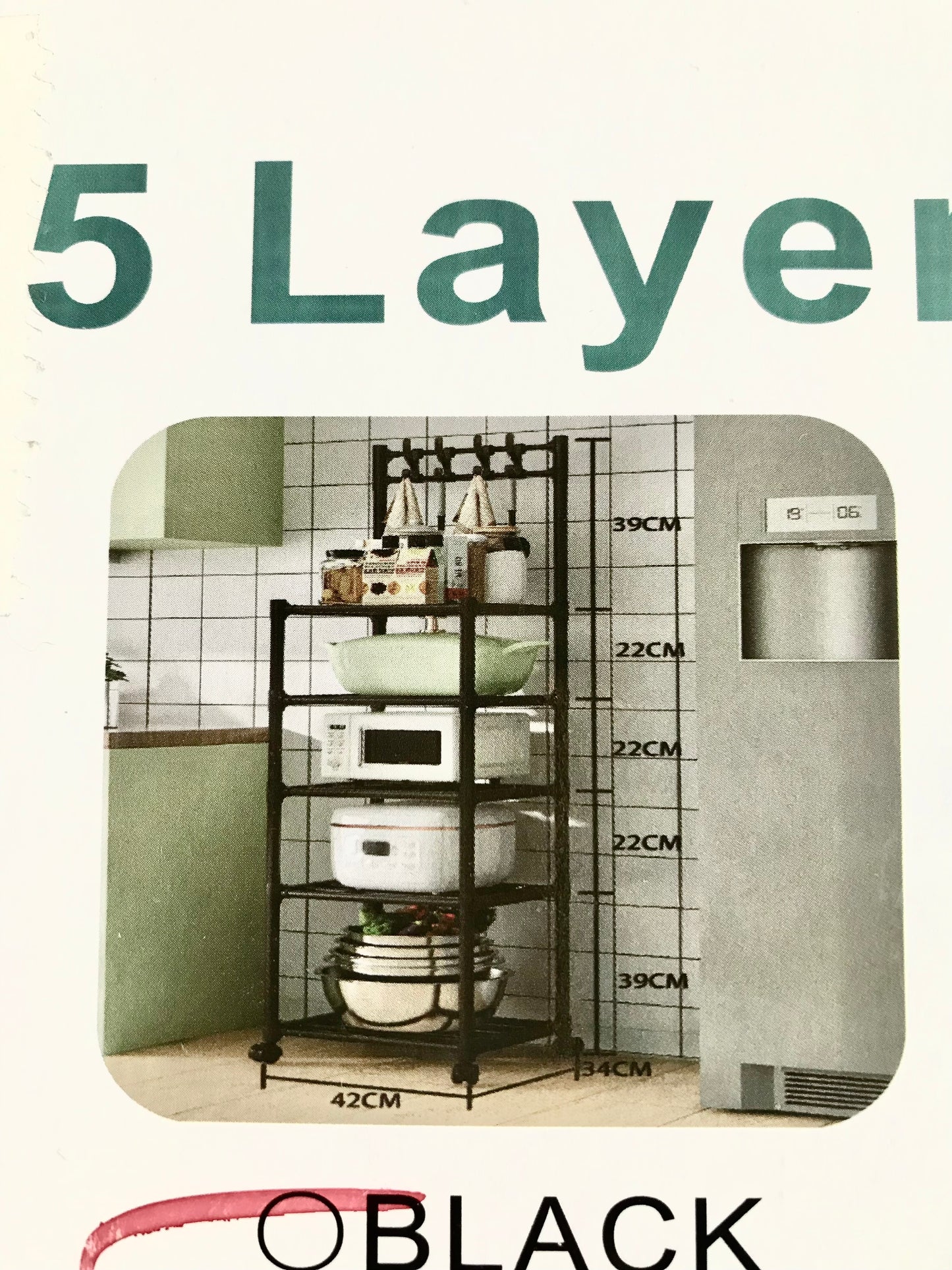 5-Layer Hook Rack (white)