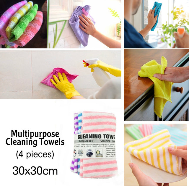 4-Pcs Cleaning Towels