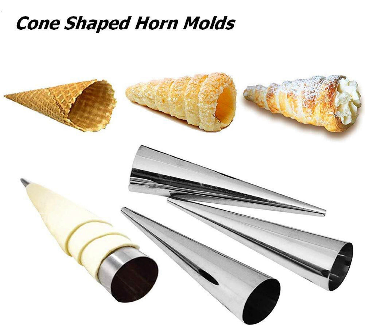 4-Pcs Cannoli Molds
