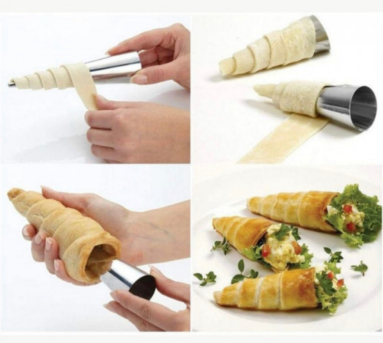 4-Pcs Cannoli Molds