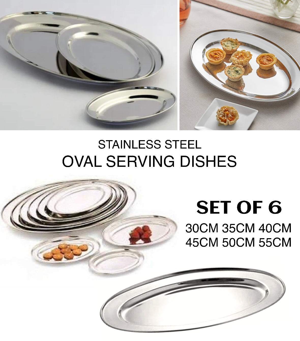 6-Pcs Oval Dishes