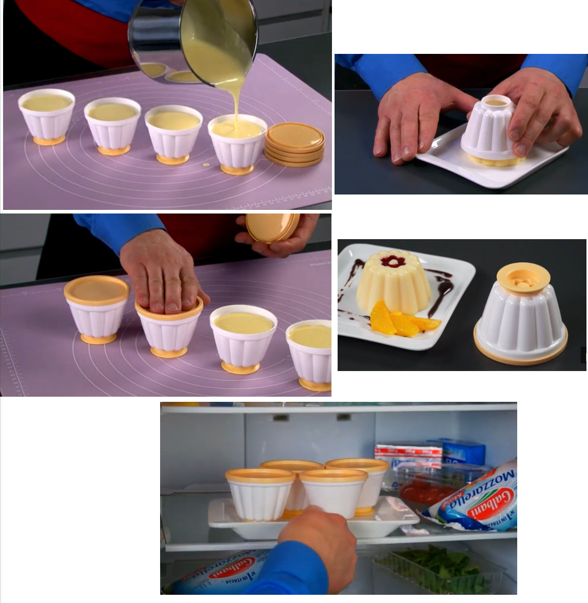 4-Pcs Pudding Molds