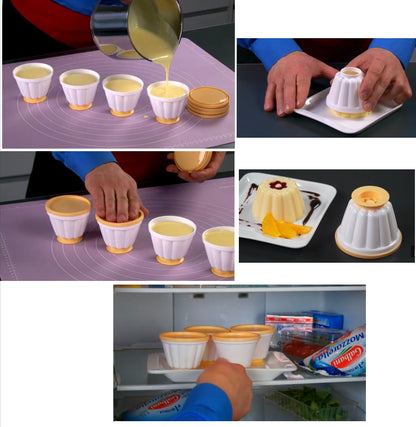 4-Pcs Pudding Molds