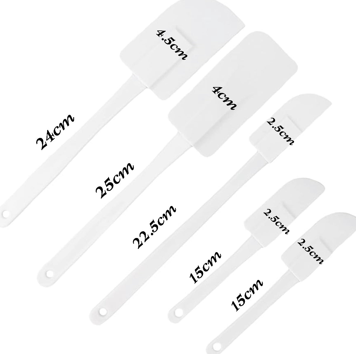 5-Pcs Plastic Spatula