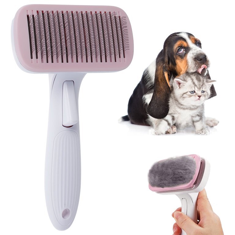 Auto-Clean Pet Brush