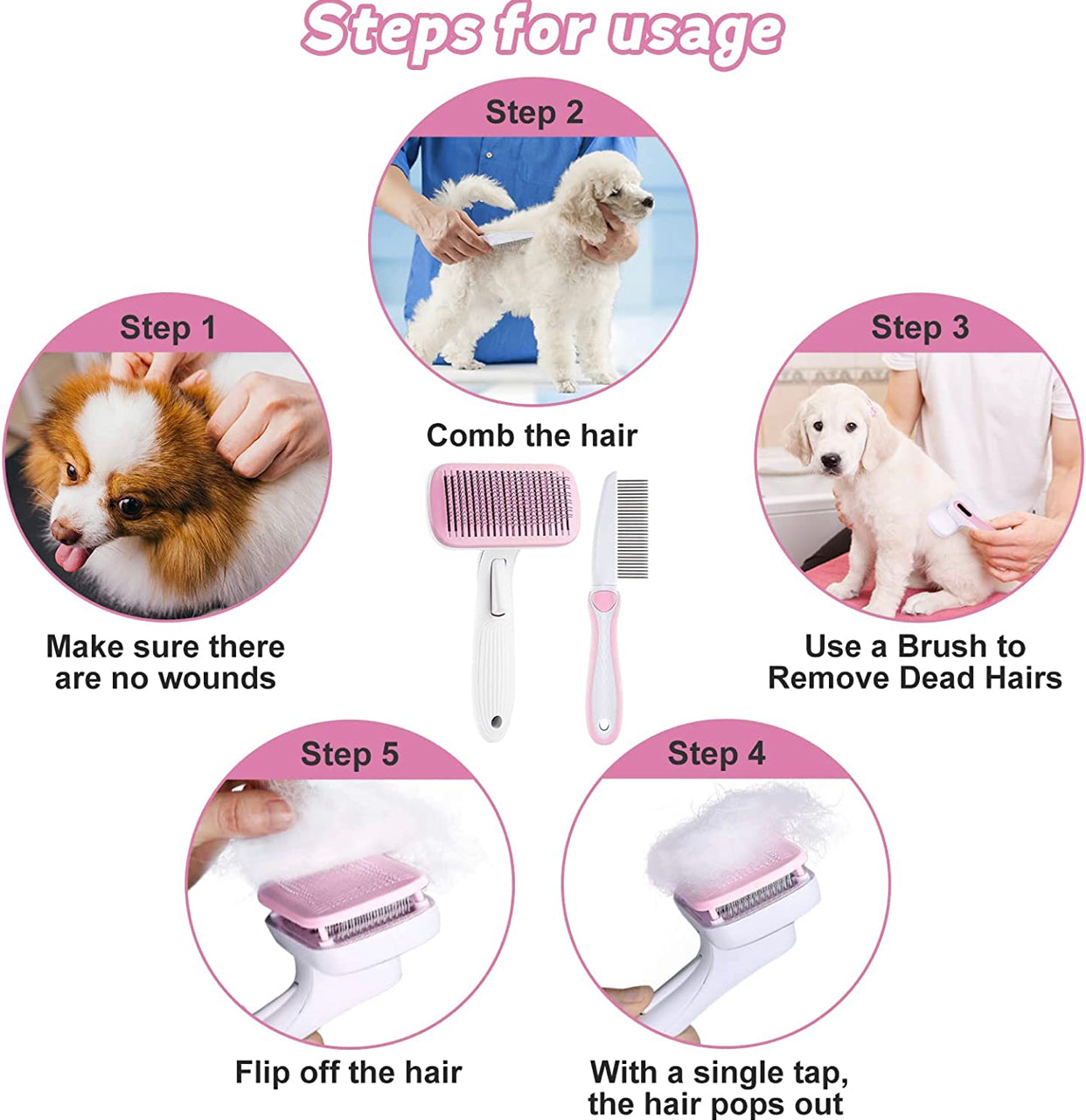 Auto-Clean Pet Brush