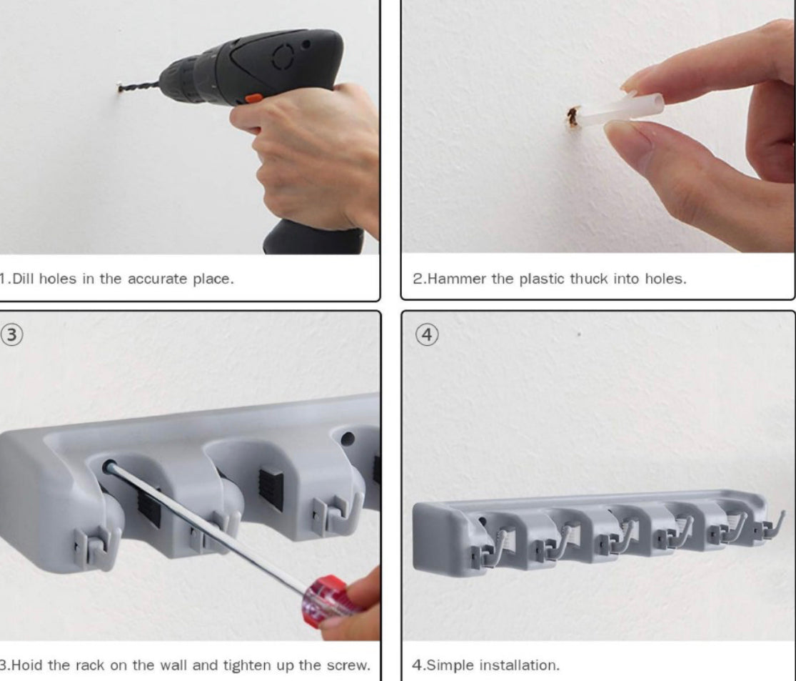 5-Slot Broom Holder