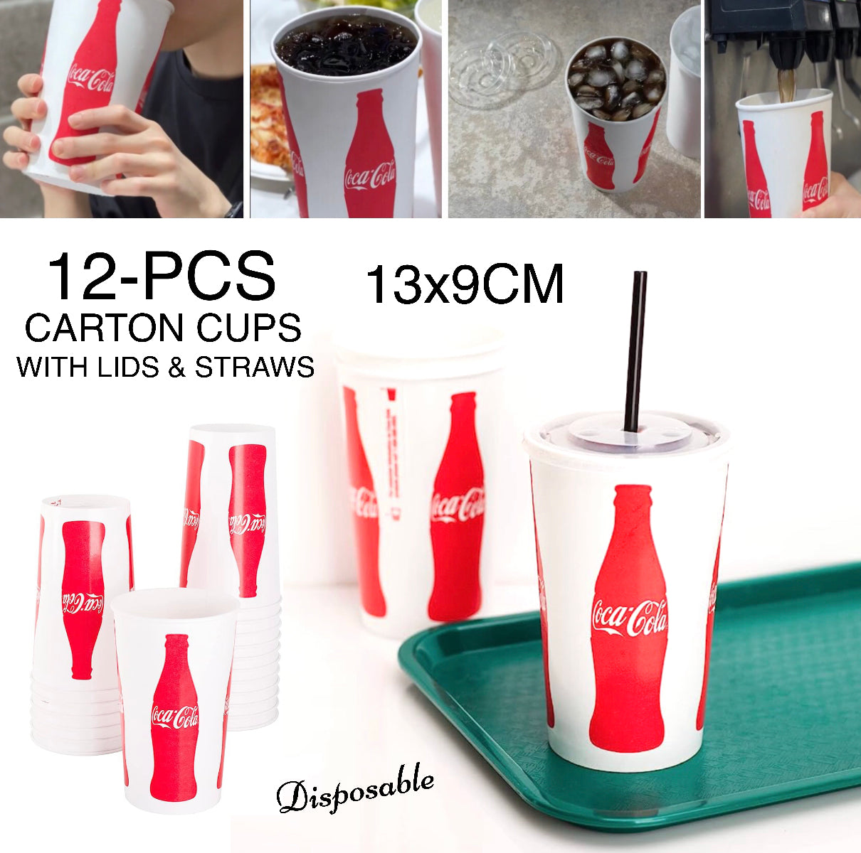 Cola Carton Cups (13cm)